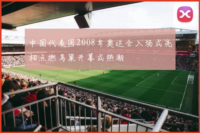 中国代表团2008年奥运会入场式亮相点燃鸟巢开幕式热潮